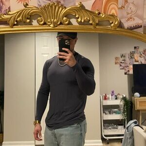 Grey ekkovison Long Sleeve Athletic Shirt